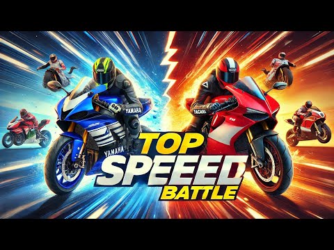Yamaha R1 vs Ducati Panigale V4 ⚡ Top Speed & Exhaust Sound Battle | ASMR Superbike Race