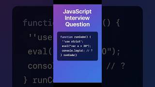 Why This eval in Strict Mode Breaks JavaScript! | JS Interview Trap Explained #javascript