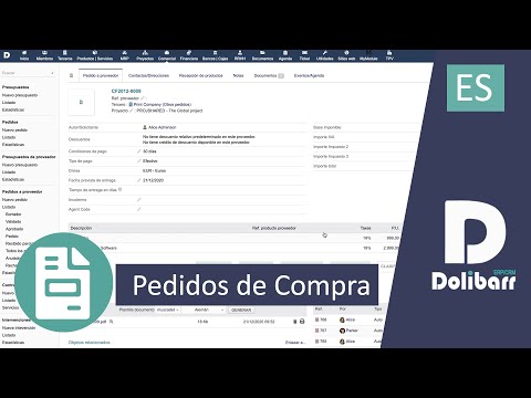 Tutorial 15 - ES - Pedidos de compra con Dolibarr ERPCRM