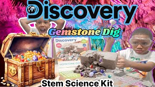 Discovery Kids Gemstone Dig Stem Science Kit | Treasure? Digging and Gemstones Reveal