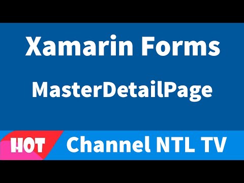 Xamarin Forms MasterDetailPage