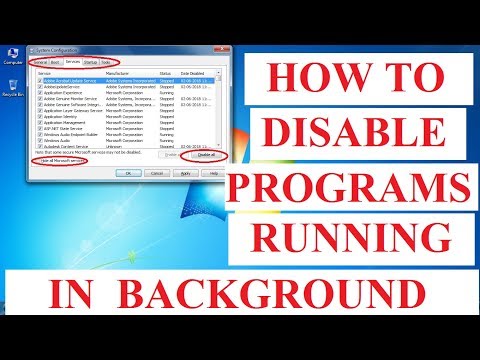 How to disable running background programs in windows