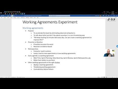 Working Agreements Experiment