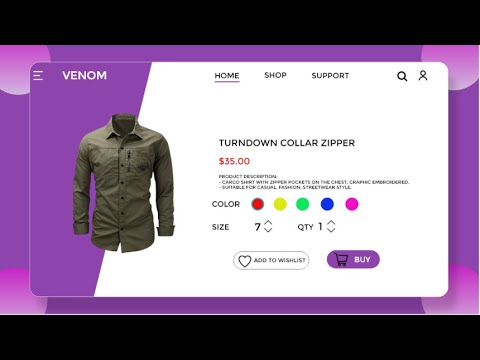 How To Make Shirt Product Page UI In Adobe XD | Product Page Design