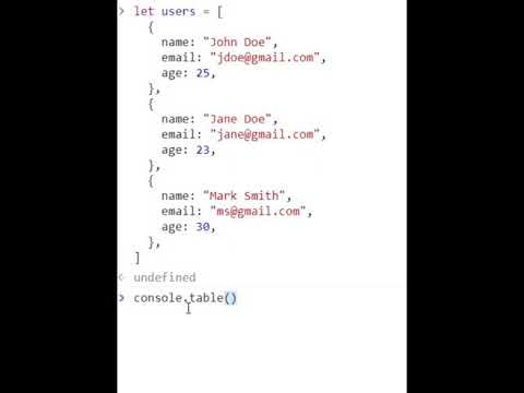 JS: console.table()!