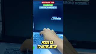 Boot From USB Asus Laptop & install Windows 10 #asus #bootmenu #windows10 #usb #installwindows10