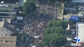 Thousands protest across Southern California in "ICE Out" rallies
