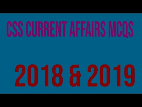 CSS SOLVED Current Affairs MCQs