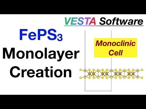 Build FePS3 Monolayer in VESTA (monoclinic cell)