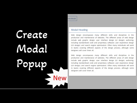 Create Modal Popup - Codenuts