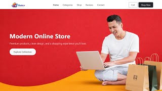 eCommerce Website Design Using HTML CSS & AI | html css project