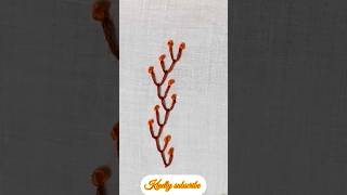 Double feather stitch with French knots  ￼#1minutetutorial #doublefeatherstitch #frenchknots