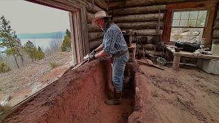 Man Builds 1800s WESTERN Log Cabin Using Traditional Techniques | Full Process @WesternPioneer
