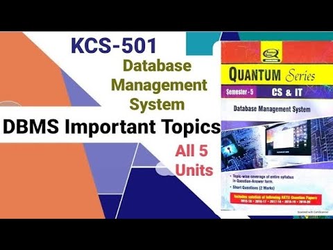 DBMS IMP Topic Unit 1 to 5 #aktu #dbms #btech #cse