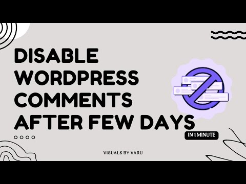 Automatically disable comments on WordPress post after few days | Beginners Tutorial
