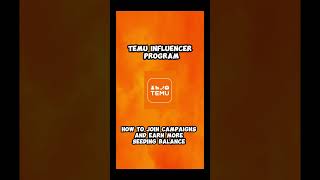 How to join a campaign in the Temu Influencer Program
