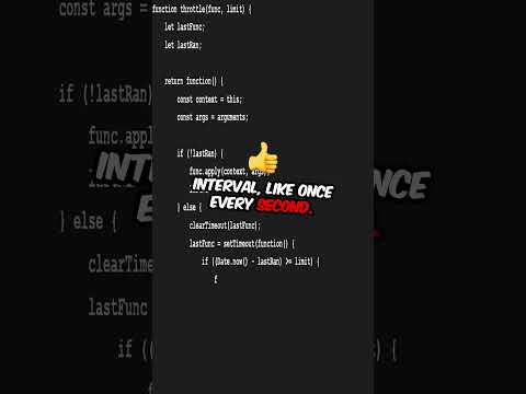 Boost App Performance with Throttling!  #codingexplained #technology  #javascript #codingsimplified