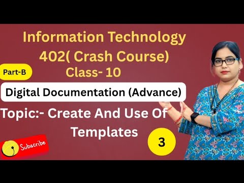 How to create a template in libre office| class 10 Part-B Unit-1 Ch-3 Creating a Template 
