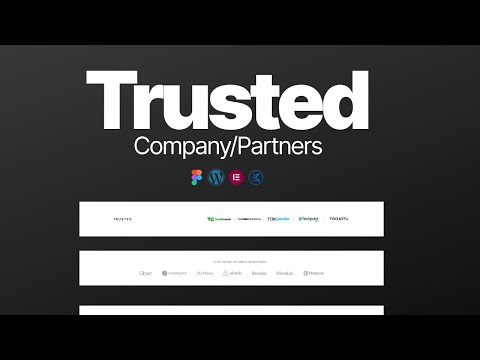 Trusted Company & partners section - Figma to WordPress (Elementor and Kadence)