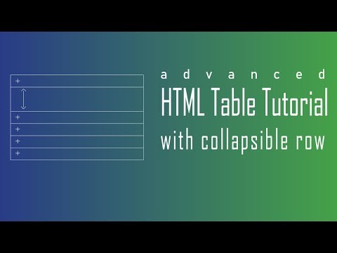 HTML Tables Tutorial | Advanced Collapsible table row with Bootstrap