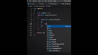 How to print floyd's triangular pattern in C++ #programming #coding #shorts