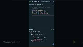 JavaScript Tricks | Flattening Nested Arrays | #shorts #codingshorts