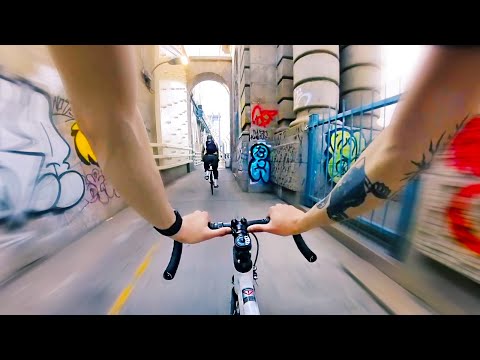Riding in NYC from Manhattan to Brooklyn - POV Fixed Gear