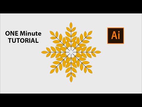 Creating leaf flower with rotate tool in illustrator #Shorts
