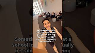 school lobby vs library #markphongdiary #ytshorts2025  #schoollibrary #studentlifeusa #collegelife