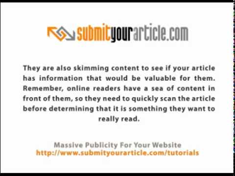 How To Submit Articles That Are "Easy To Read"