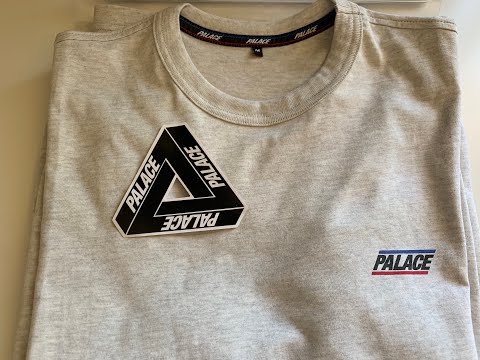 Palace Basically A Longsleeve Light Grey Marl