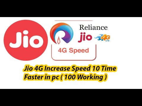 Jio 4G Increase Speed 10 Time Faster in PC ( 100 Working )