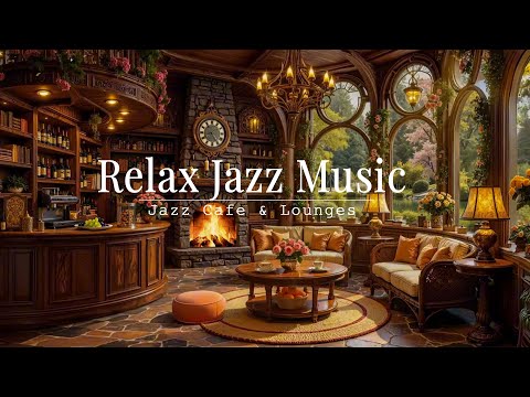 Spring Coffee Shop Ambience with Calming Jazz Music | Relax, Wind Down, Read & Chill Out 🎶