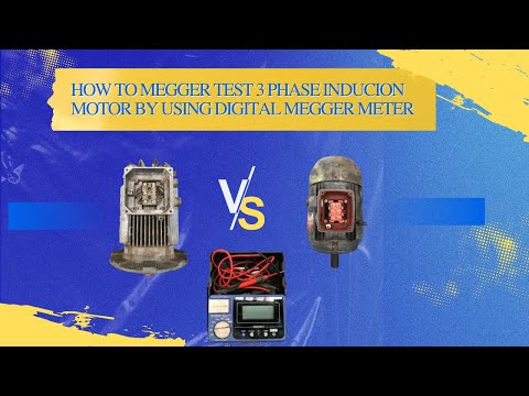 HOW TO MEGGER TEST 3 PHASE INDUCTION MOTOR BY USING DIGITAL MEGGER METER? MOTOR TESTING!