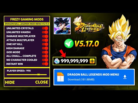 Dragon Ball Legends Mod Apk V5.17.0 | Unlimited Chrono Crystals | Dragon Ball Legends Mod Menu 2025