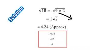 √18 সহজে বের করার নিয়ম | Root 18 Simplification Bangla Math Tutorial