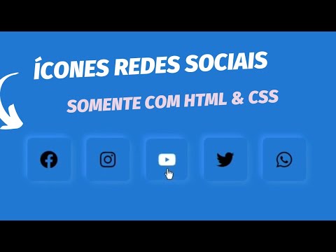 FAÇA ÍCONES DE REDES SOCIAIS ANIMADO SOMENTE COM CSS
