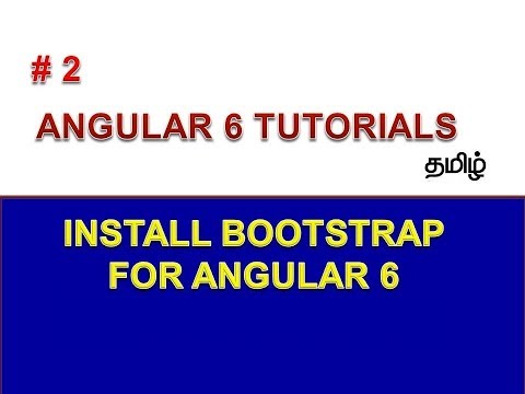 Install Bootstrap for Angular 6| Tamil | USMTECHWORLD