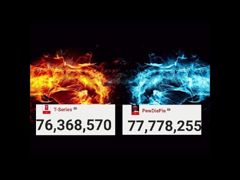 PewDiePie VS T-Series Live Sub Count