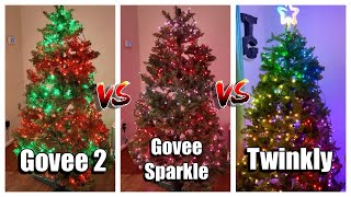 Govee vs. Govee vs. Twinkly - Battle of the BEST Christmas Tree Lights!