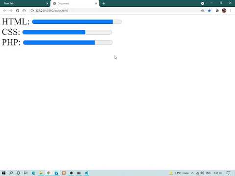 Simple | Simplest way to add Progress bar into your HTML website | 1.5 mints