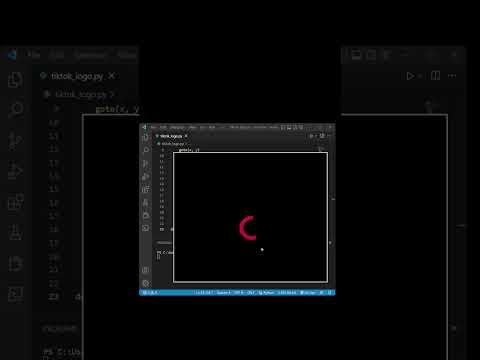 Tik tok logo  || Python Turtle Graphics #codingstatus #shorts #pythonprogramming #turtle