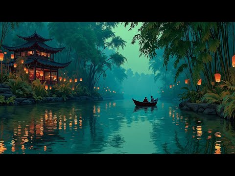 Zen Chinese Bamboo Flute Music for Deep Sleep & Relaxation ~ Stress Relief Peaceful Ambience