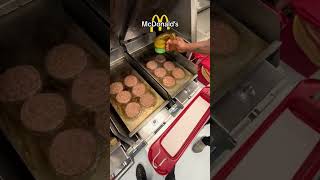 McDonald's Beef Cooking 🥩 #mcd #food #burger #work #mcdonalds #beef #cooking