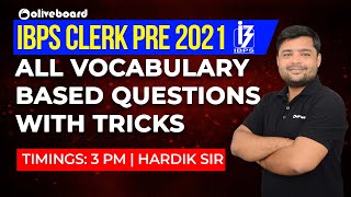 IBPS Clerk English preparation 2021 | Vocabulary Based Questions for IBSP Clerk | By Hardik Sir