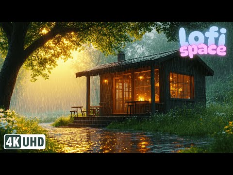 Rainy Forest Cafe | Lofi Beats & Nature Rain Sound to Relax, Study & Sleep