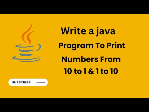 Java Program To Print Numbers From 10 to 1 | Java For Loop