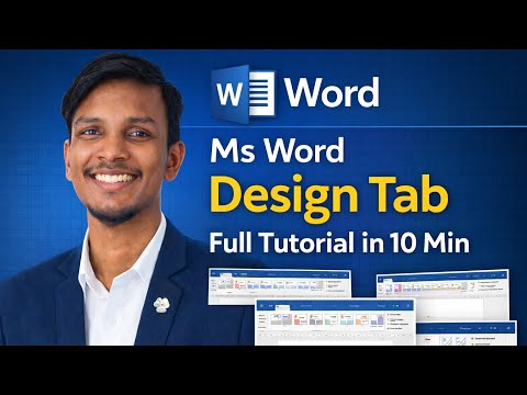 MS Word Design Tab in Hindi | Themes, Colors, Fonts & Page Background Explained