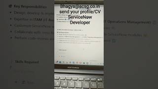 #Servicenow Developer #ITAM #ITOM #Dubai #Immediate #share  video to needy people,pls help someone