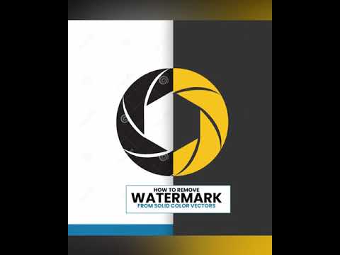 Remove Watermark From Solid Color Vectors in Photoshop | Shorts